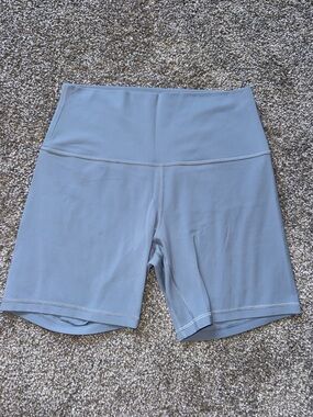 lululemon athletica Light Blue High-Rise Bike Shorts